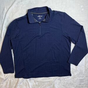 Orvis Sweatshirt Mens XXL 1/4 Zip Lightweight Pullover Mock Neck Soft Loungewear